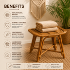 Premium rattan stool