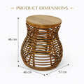 Rattan woven plant stand