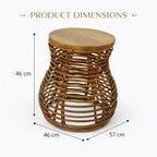 Rattan woven plant stand