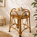 Handcrafted Rattan Plant Stand
