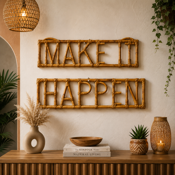 Rustic Bamboo Wall Hanging
