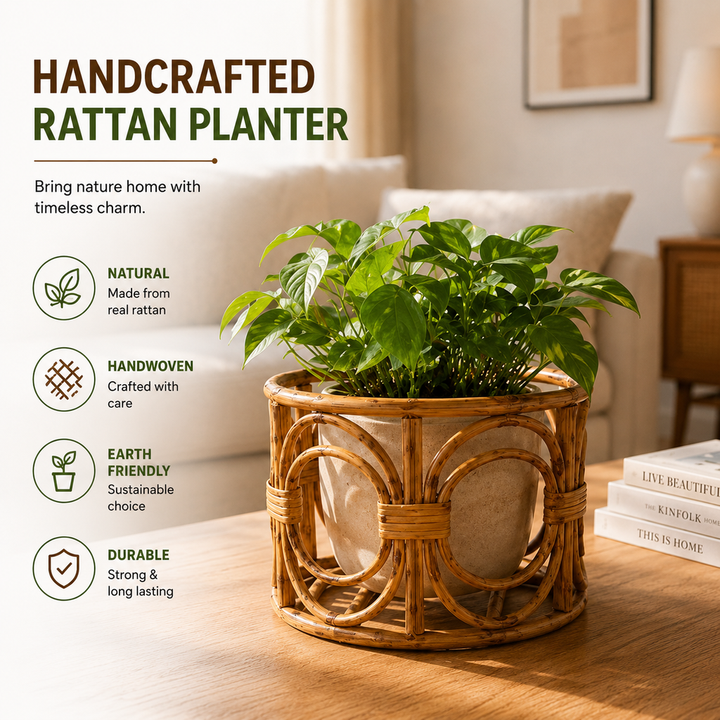 Rattan Planter Basket