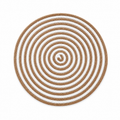 Handmade Jute Placemats Set of 6  Round Striped Table Mats