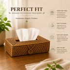 Handcrafted Rattan Tissue Box Holder