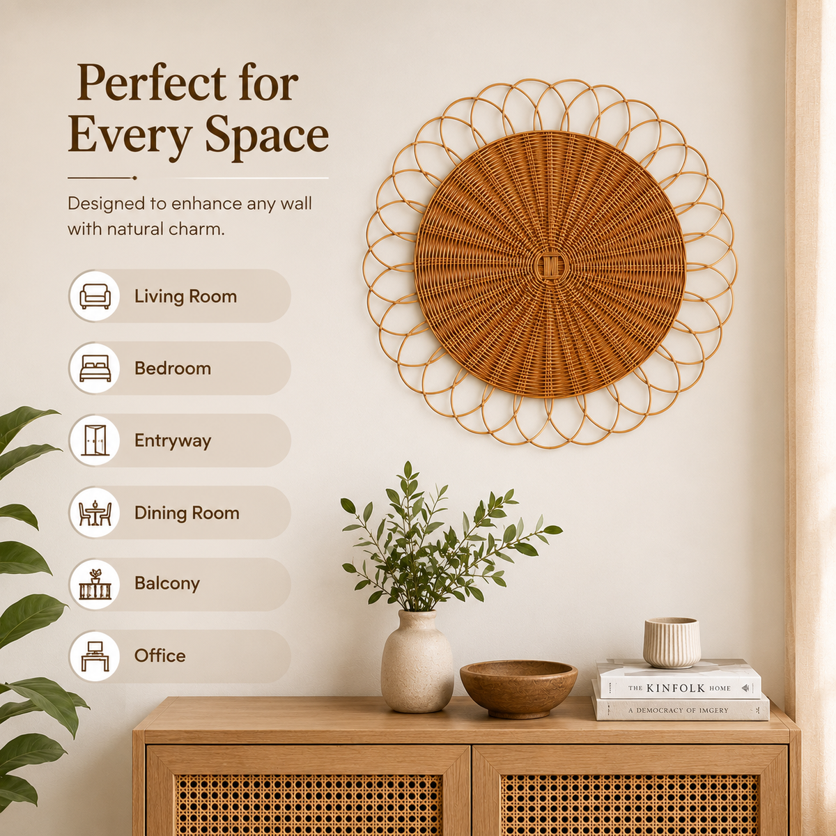Rattan Round Wall Decor