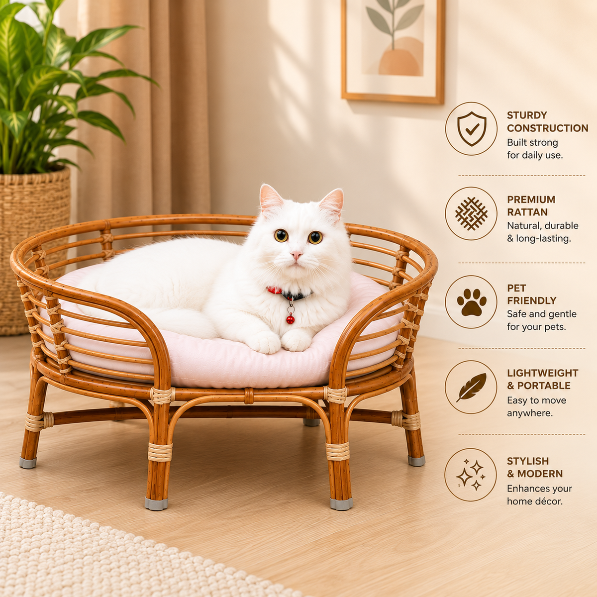 Bamboo Cane Pet Bed