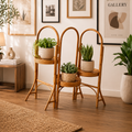 Eco Decx Rattan Plant Stand  3 Tier Bamboo Plant Stand Indoor Outdoor