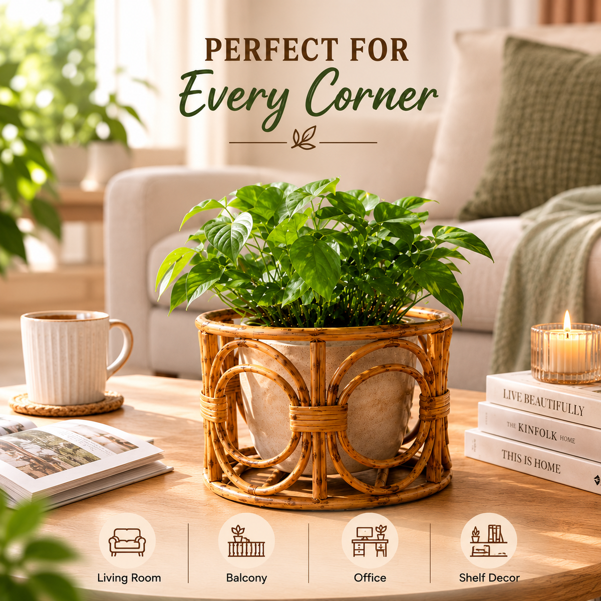 Rattan Planter Basket