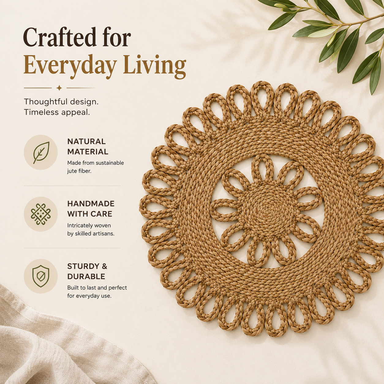 Jute Placemats  handmade table mats