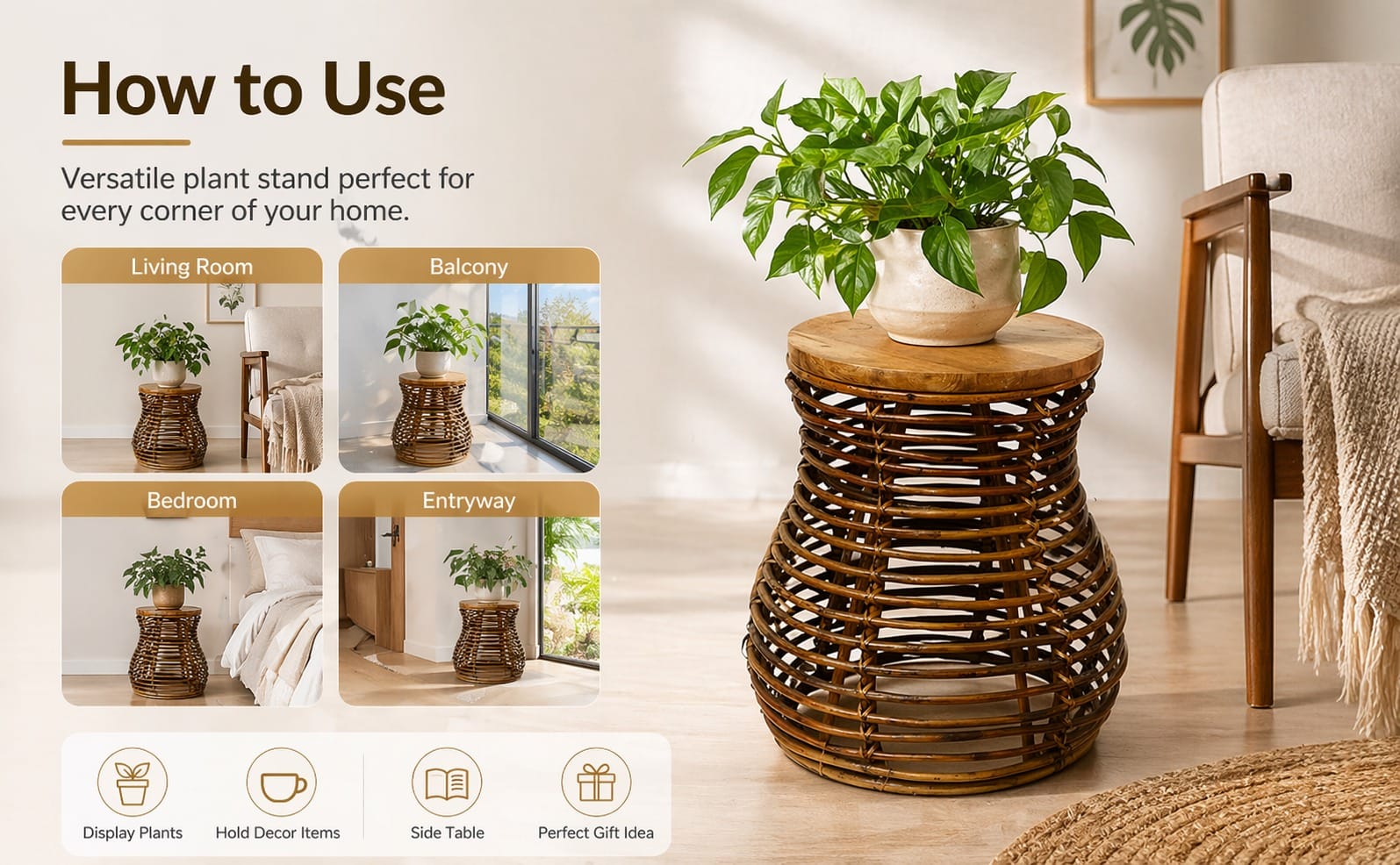 Premium rattan Table
