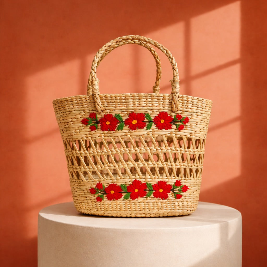 Rattan purse