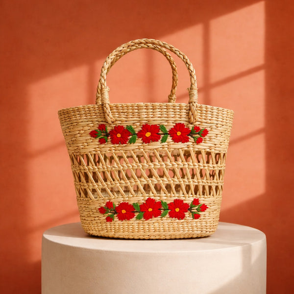 Rattan purse