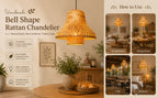 Bell Shape Rattan Chandelier