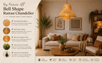 Bell Shape Rattan Chandelier