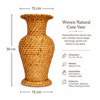 Woven natural cane case