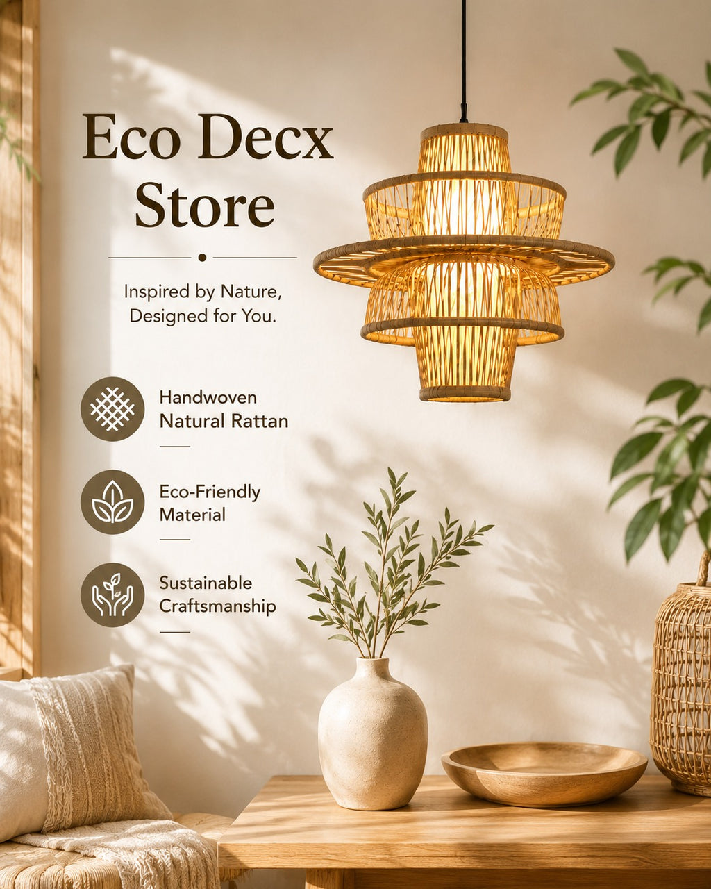 Rattan lamp