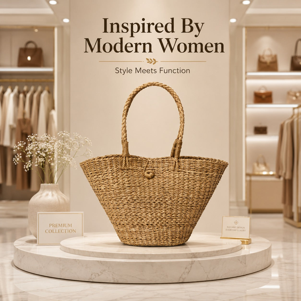 Rattan purse