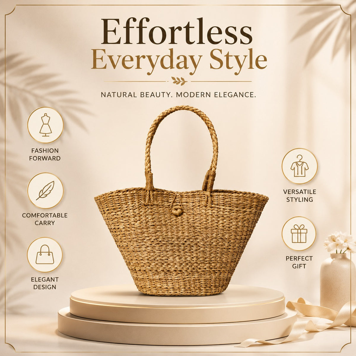 Rattan purse