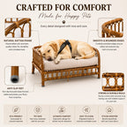 Rattan pet bed without cushion