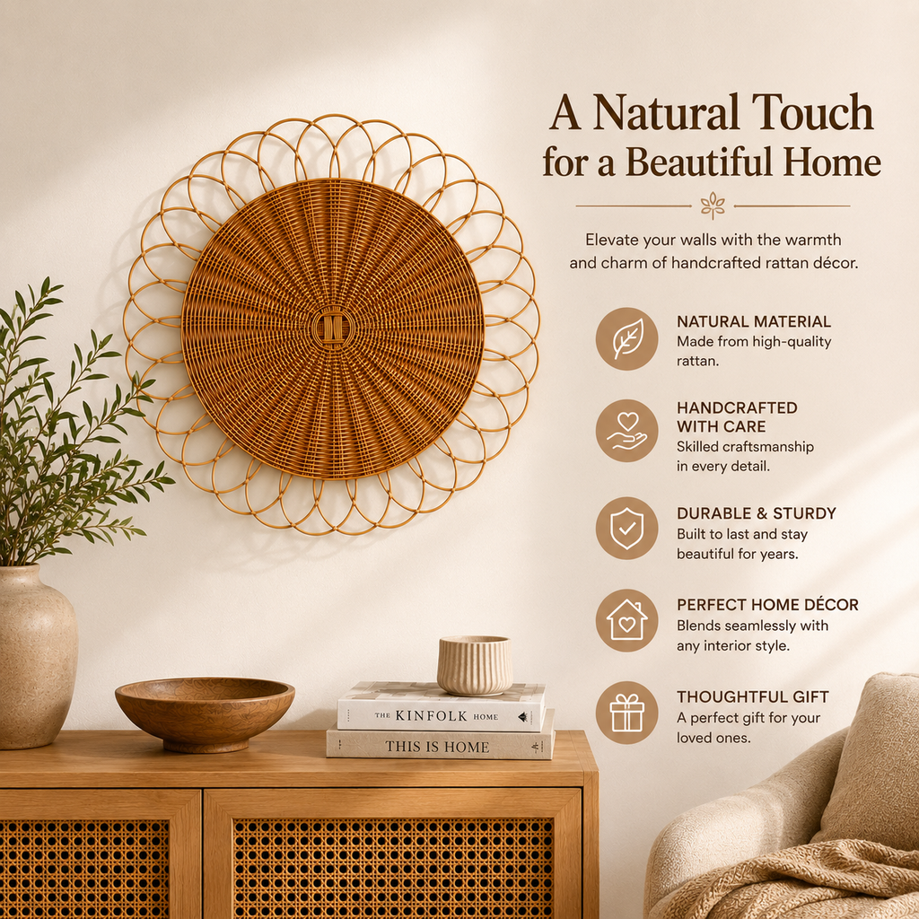 Rattan Round Wall Decor