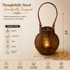 Rattan Hurricane Lamp