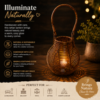 Rattan Hurricane Lamp