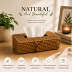 Handcrafted Rattan Tissue Box Holder