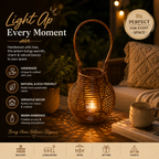 Rattan Hurricane Lamp