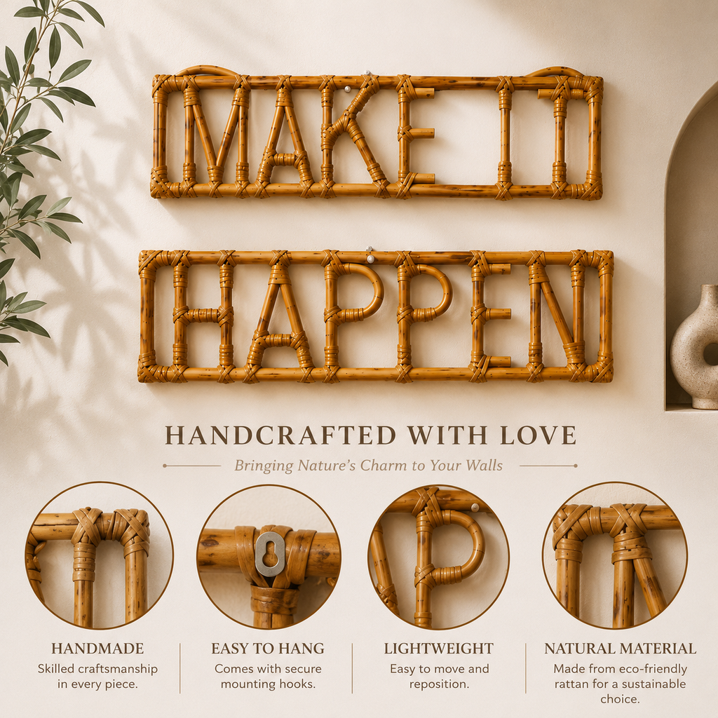 Rustic Bamboo Wall Hanging