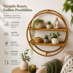 Vintage Rattan Wall Shelf