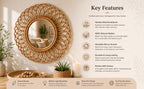 Ratan Spiral Mirror Frame