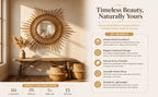Handcrafted Rattan  SunBurst Mirror